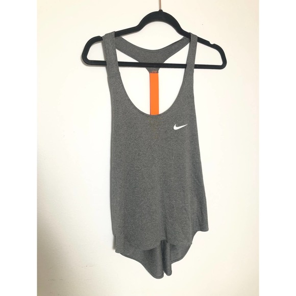Nike Dri-fit strappy tank grey/orange - Picture 4 of 7